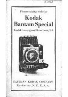 Kodak Bantam Special manual. Camera Instructions.